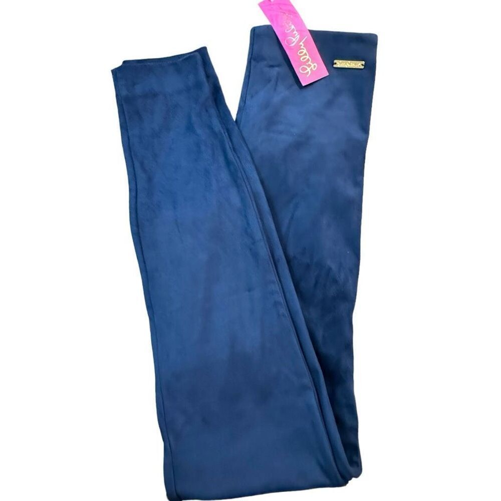 NEW Lilly Pulitzer Anika High Rise Ultra Suede Pants-True Blue - Women's Size 0